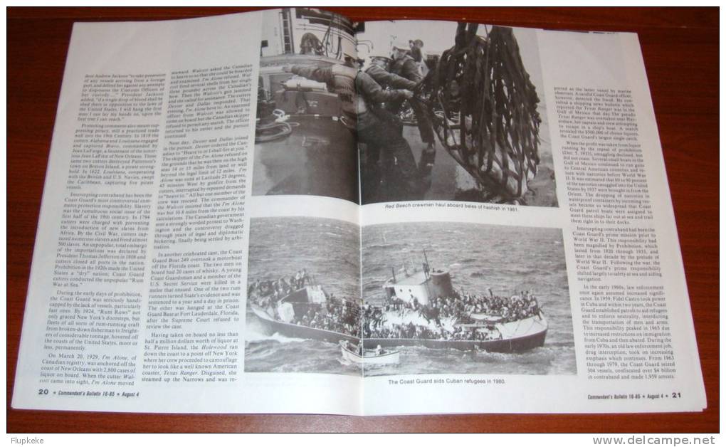 U.S. Coast Guard Commander´s Bulletin 16 August 1985 Coast Guard History - Transportation