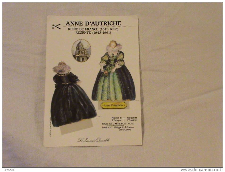 ANNE D AUTRICHE  REINE DE FRANCE - Personajes