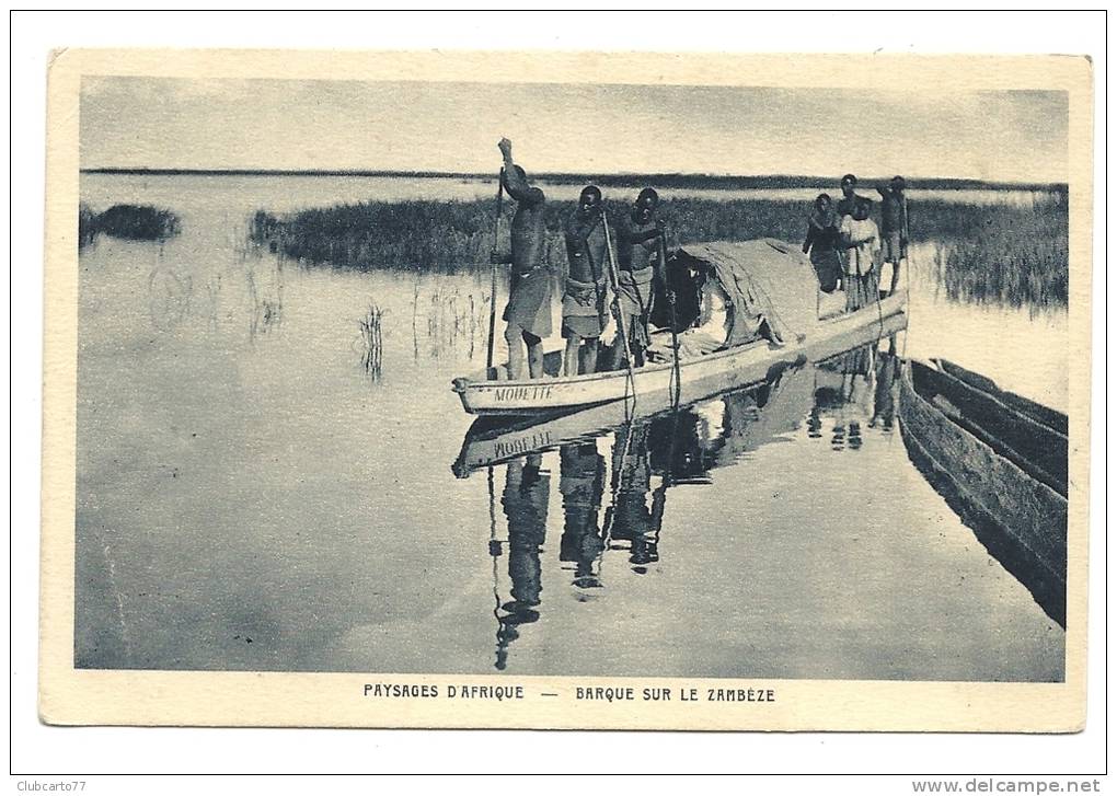 Mozambique : Barque Sur Le Zambèse En 1930 (animée). - Mozambique