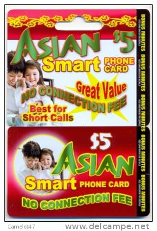ASIAN U.S.A. Phone Card, Carte Pour Collection Sans Valeur # 186 - Sonstige & Ohne Zuordnung