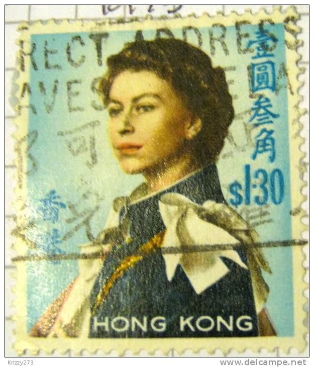 Hong Kong 1962 Queen Elizabeth II $1.30 - Used - Nuovi