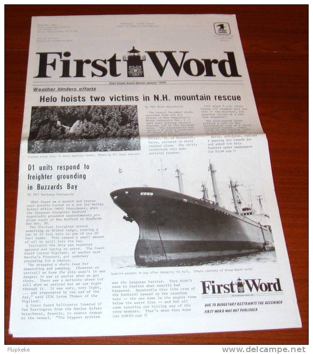 U.S. Coast Guard First Word January 1986 First Coast Guard District - Transportation