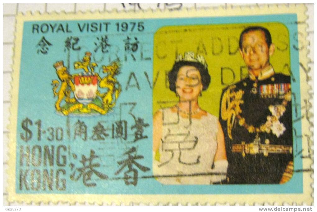 Hong Kong 1975 Royal Visit $1.30 - Used - Usados