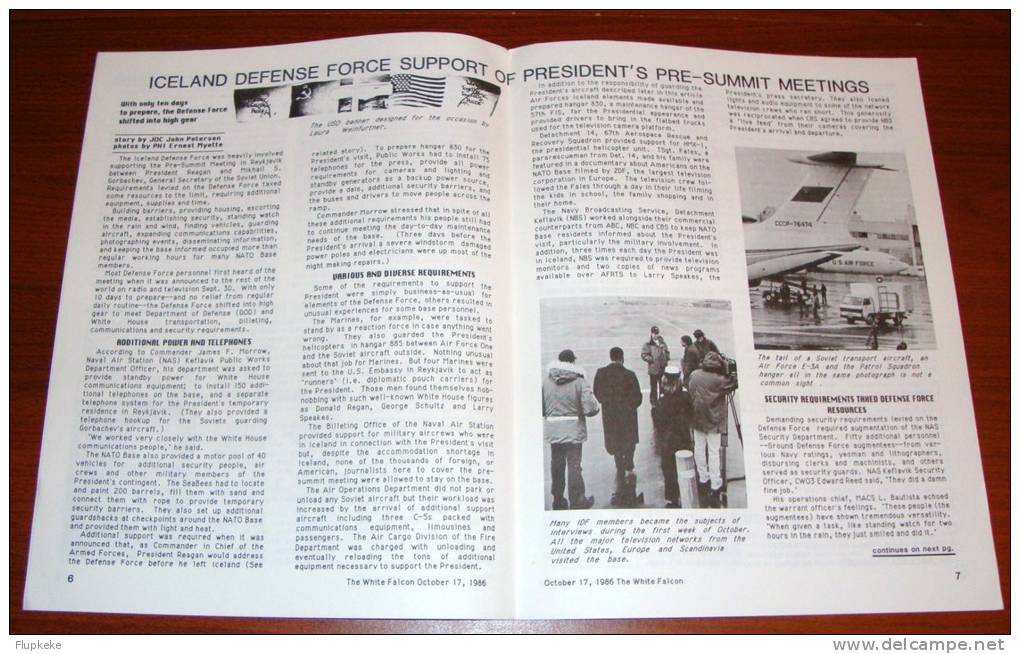 U.S. Nato Base Keflavik The White Falcon Volume 26 Number 37 October 1986 - Militair / Oorlog