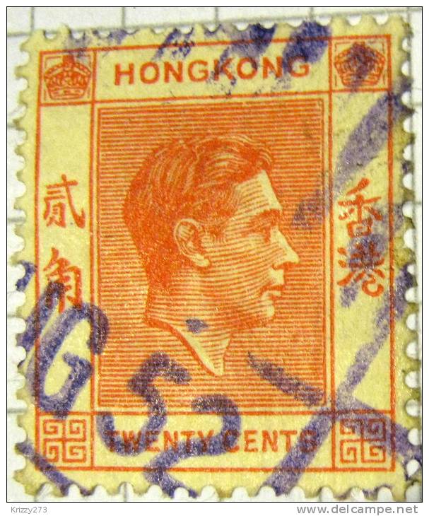 Hong Kong 1938 King George VI 20c - Used - Usados