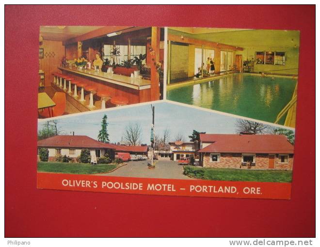 Oregon > Portland  Oliver's Poolside  Motel     Early Chrome      ---   --  Ref 300 - Portland