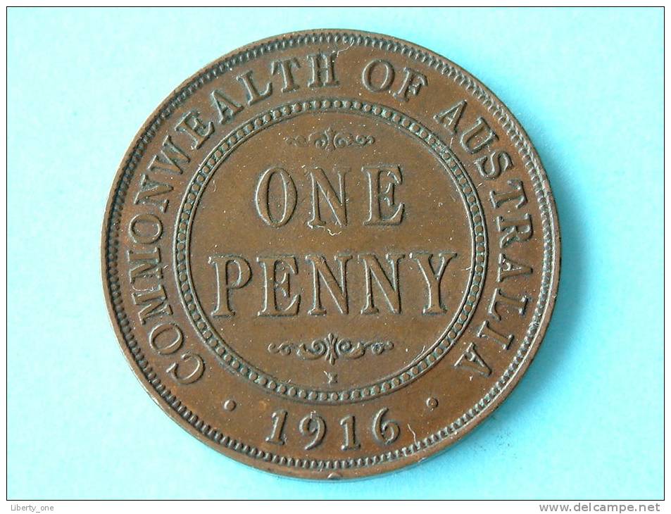 1916 I - ONE PENNY / KM 23 ( Uncleaned Coin / For Grade, Please See Photo ) !! - Penny