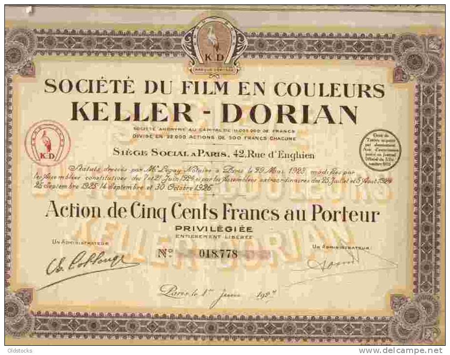 STE DU FILM EN COULEURS KELLER - DORIAN ( ACT ) - Cinema & Teatro