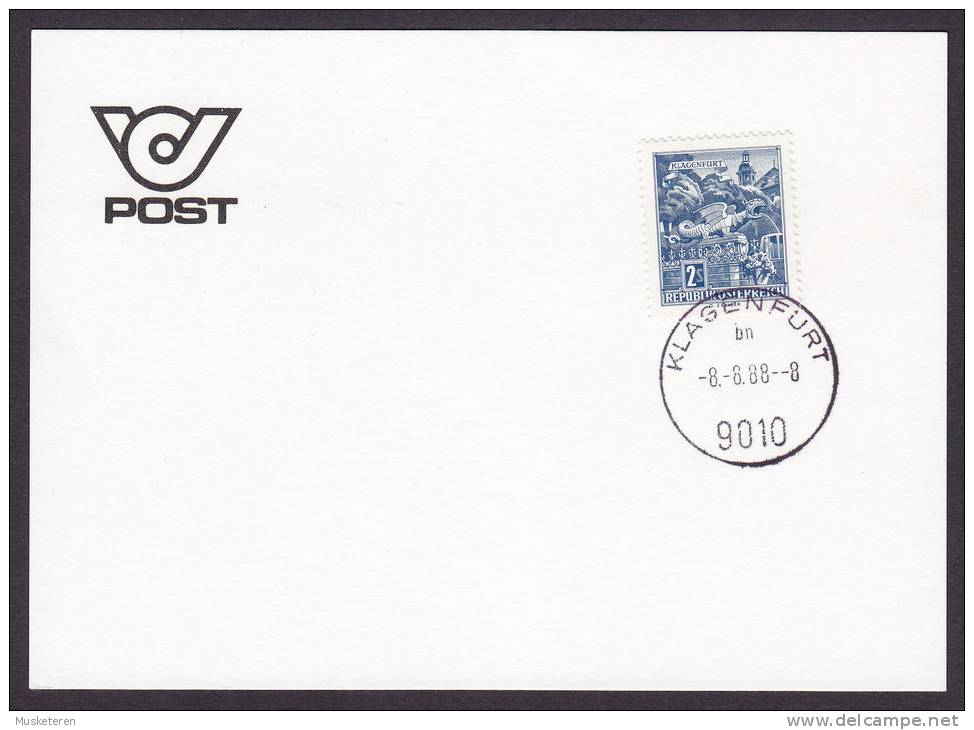 Austria Sonder Stempel KLAGENFURT -8.-8.1988 --8 Train? Amulant? Cancel Card - Briefe U. Dokumente