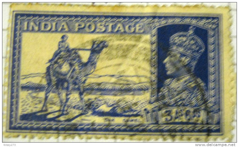 India 1937 Camel 3a6p - Used - 1936-47 Roi Georges VI