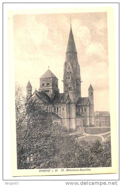 RHEINE-ST.ANTONIUS-BASILIKA--traveled 1927th - Rheine