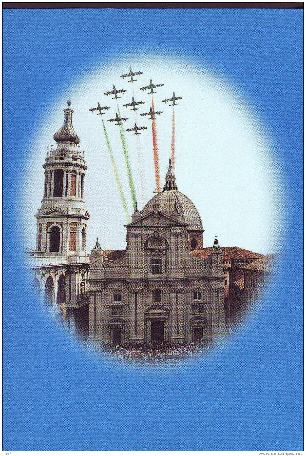 Aerei "Freccia Tricolore " Sopra Loreto (Foto Recente) - 1946-....: Moderne