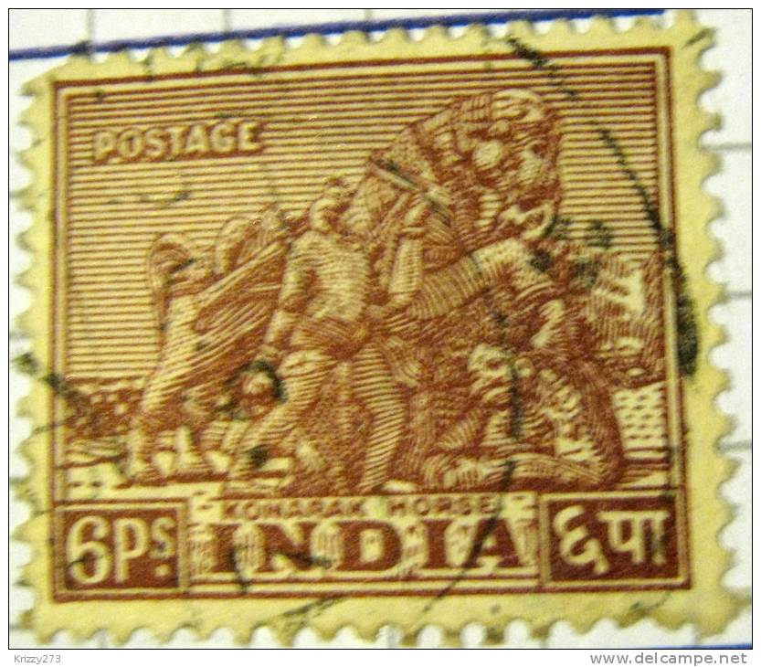 India 1949 Konarak Horse 6p - Used - Gebruikt