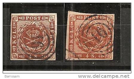 Denmark1858: Michel 7a&b Used - Used Stamps