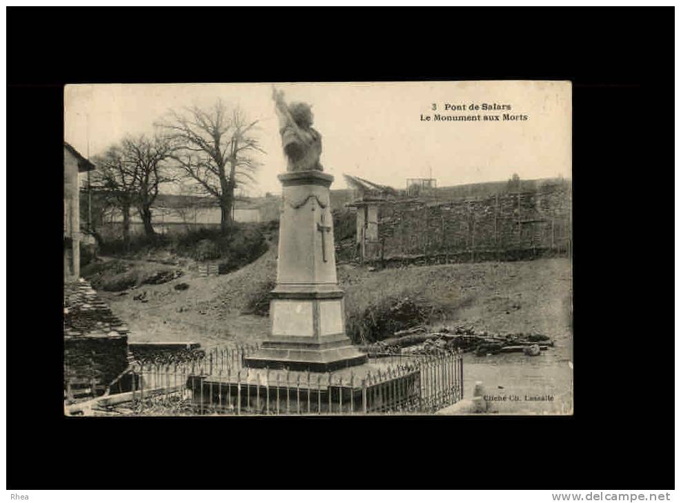 12 - PONT-DE-SALARS - Le Monument Aux Morts - 3 - Autres & Non Classés