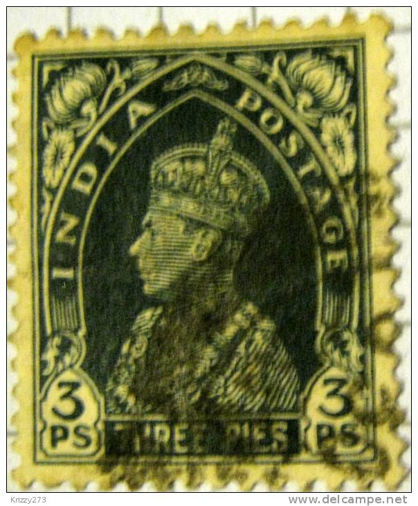 India 1937 King George VI 3p - Used - Other & Unclassified