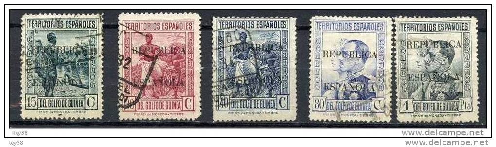 GUINEA USADO, 1931, SERIE PARCIAL. SOBRECARGADO REPUBLICA - Guinée Espagnole