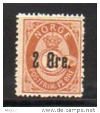 NORVEGE      Neuf *    Y. Et T.  N° 45      Cote:  3,00 Euros - Unused Stamps