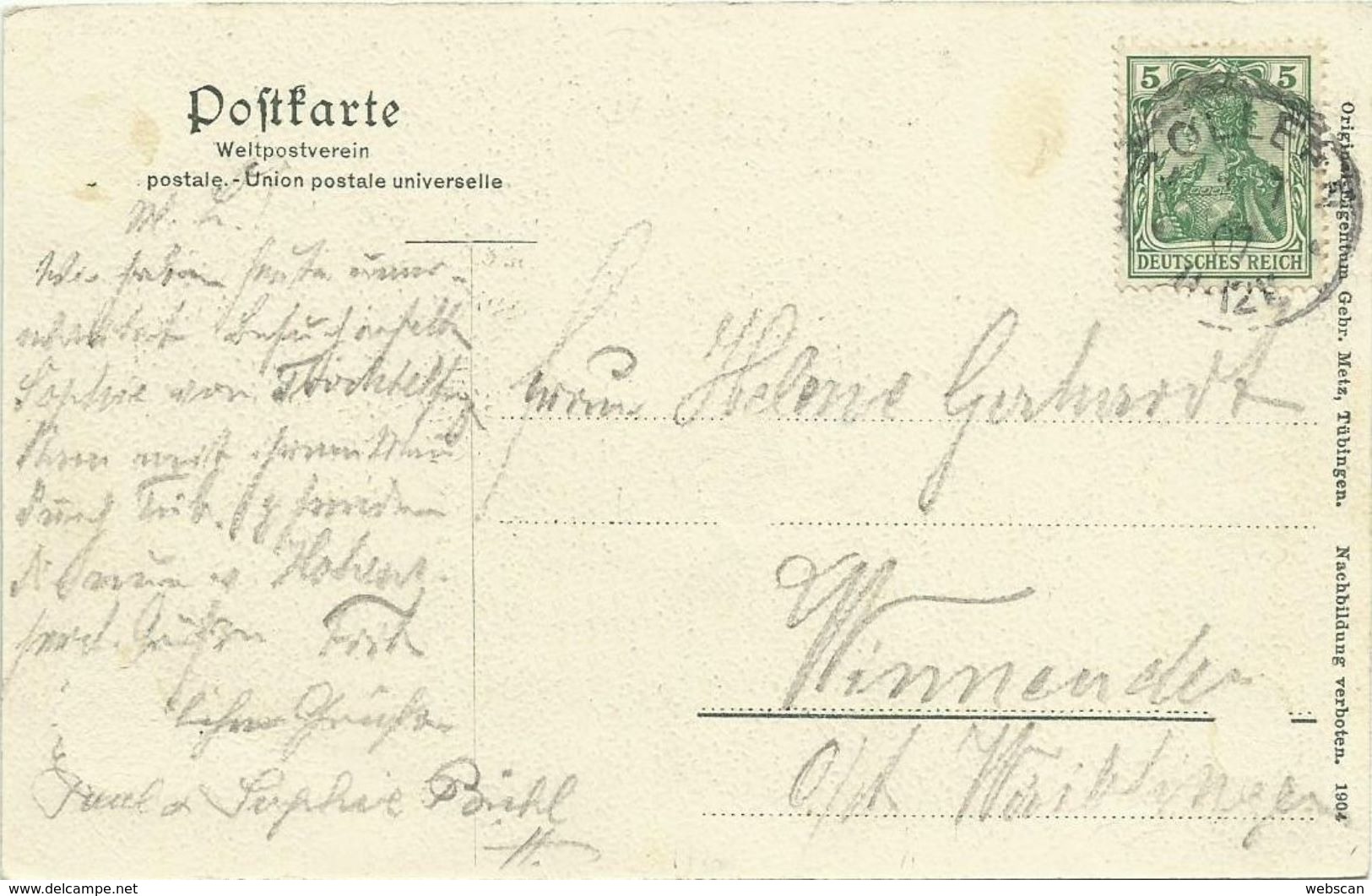AK Burg Hohenzollern Hechingen Farblitho 1904 #16 - Hechingen