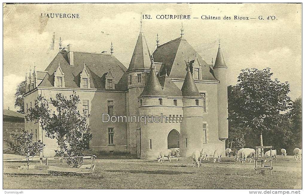 Chateau Des Rioux  Troupeau De Vaches - Courpiere