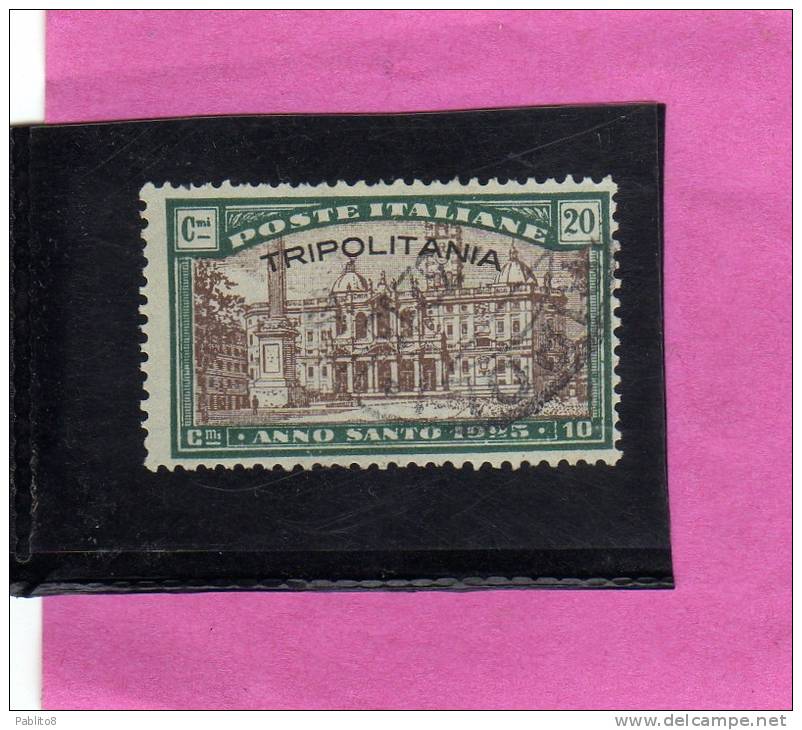 TRIPOLITANIA 1925 ANNO SANTO 20c +10c TIMBRATO - Tripolitaine
