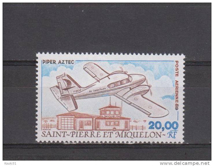 SPM YT PA 68 ** : Piper Aztec Et Aéroport - 1989 - Unused Stamps