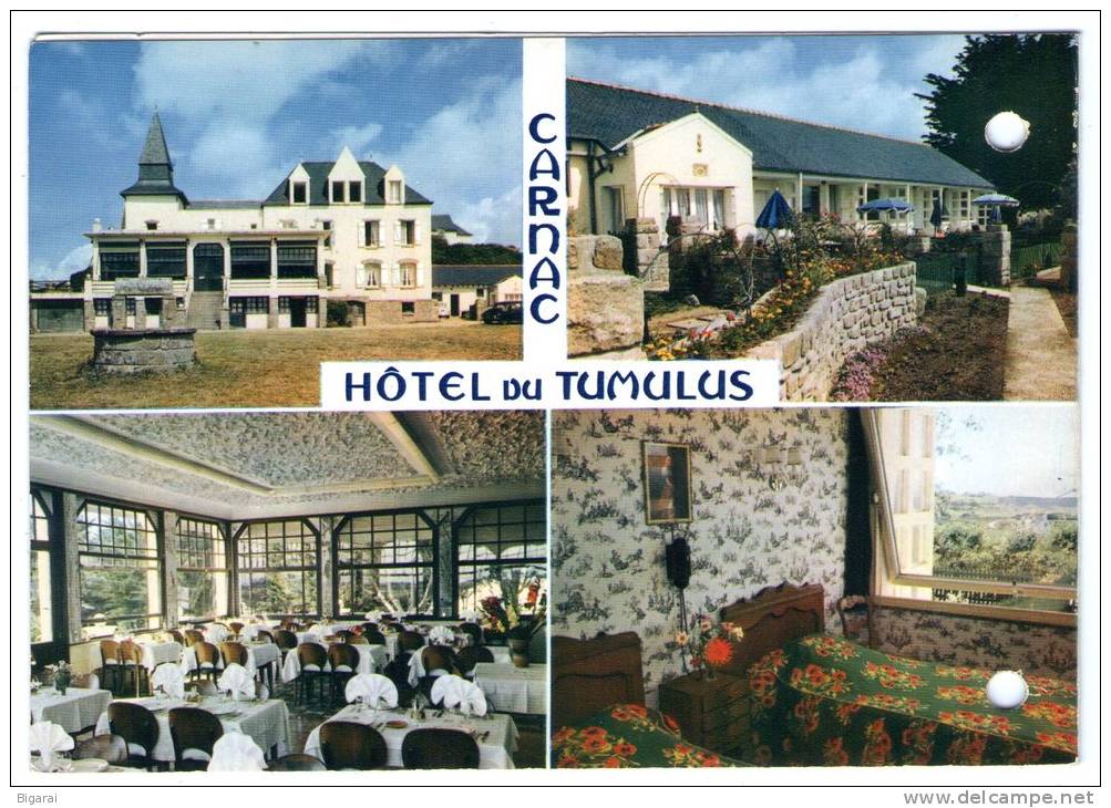 CP. 56 . CARNAC . HOTEL DU TUMULUS . CARTE PUBLICITAIRE DOUBLE - Carnac