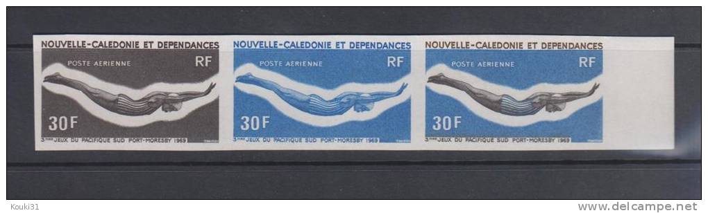 Nouvelle-Calédonie YT PA 106 En 3 Couleurs Non Dentelé ** : Plongeon , Natation - Unclassified