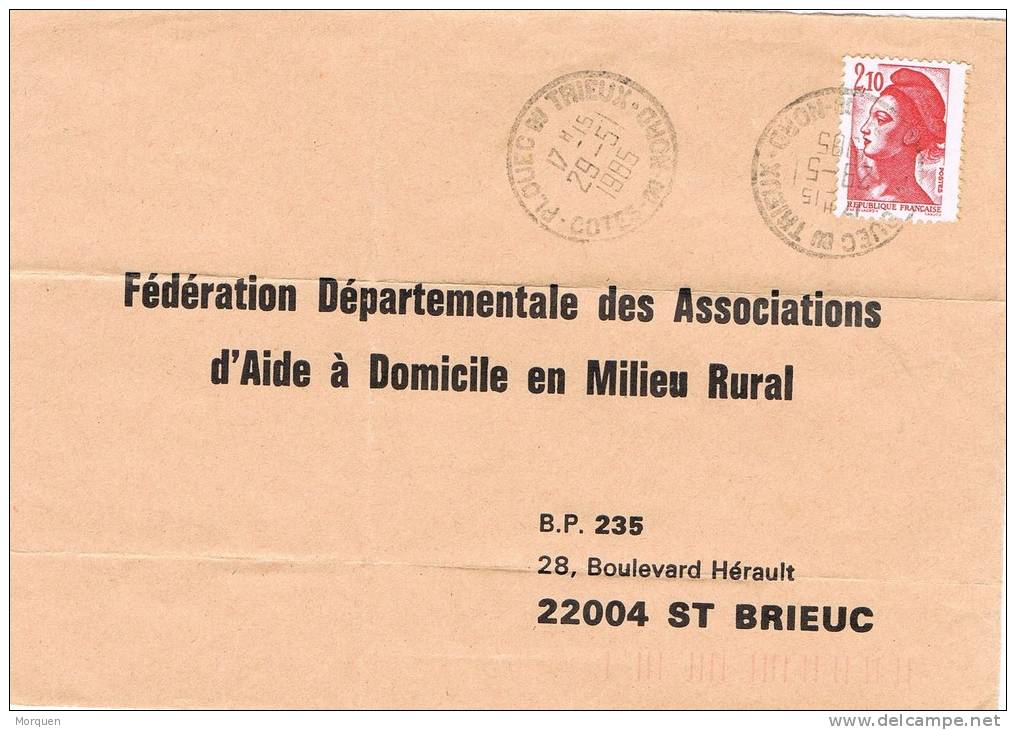 Frontal PLOUEC Du TRIEUX (Cotes Du Nord)  1985. Liberte De Gandon - Brieven En Documenten