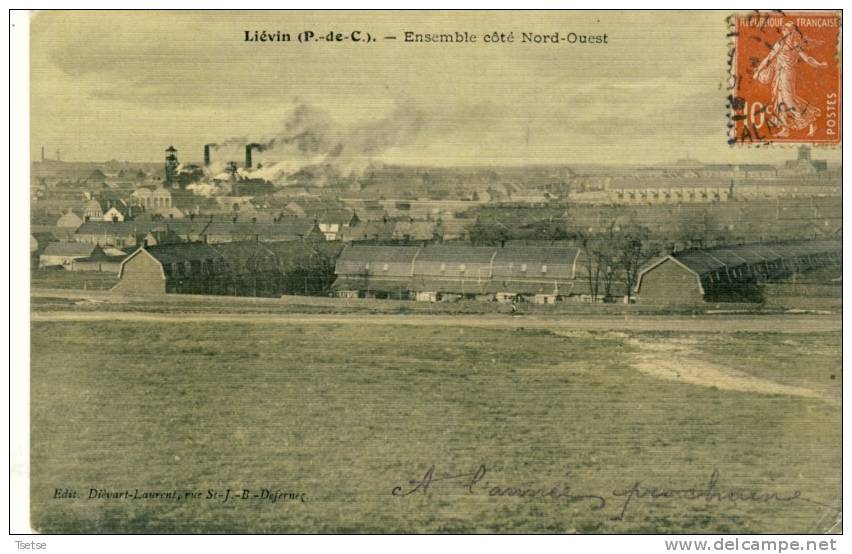 Liévin - Ensemble Côté Nord-Ouest- Paysage Industriel, Corons -1908 ( Voir Verso ) - Lievin