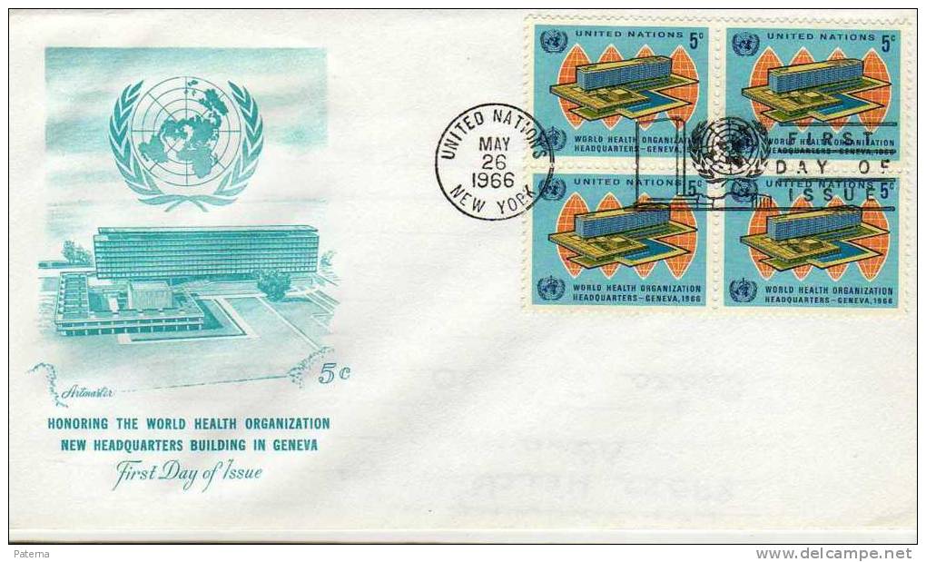 FDC 1966, NEW YORK, United Nations, Estado Unidos,ONU - FDC