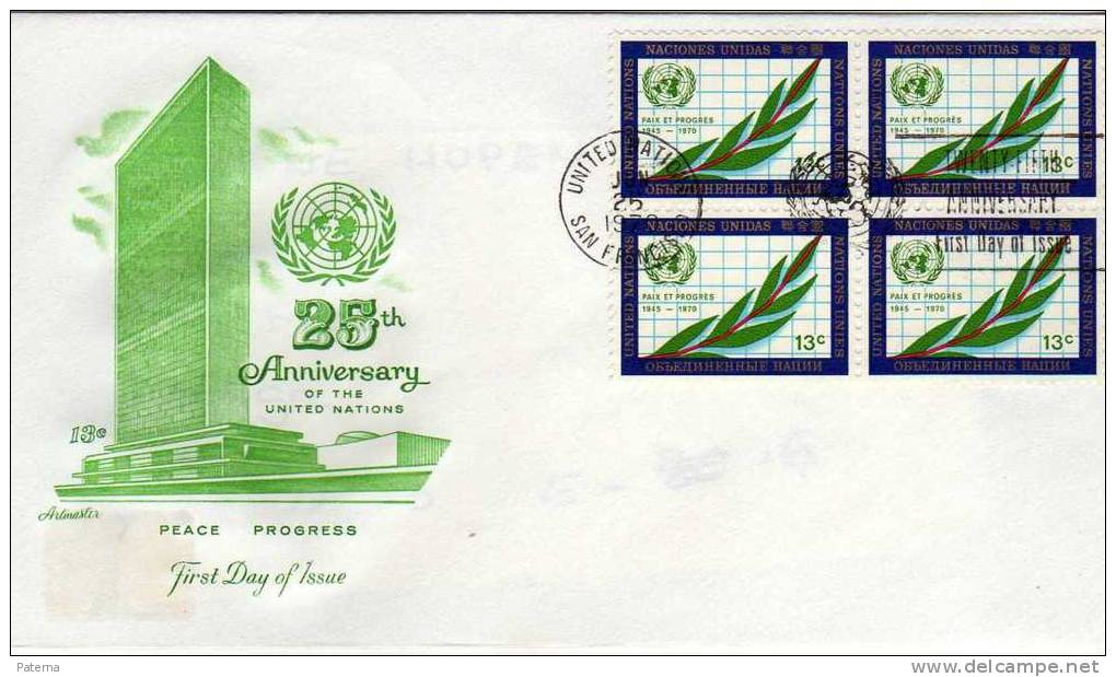 FDC 1970, NEW YORK, United Nations, Estado Unidos,ONU - FDC