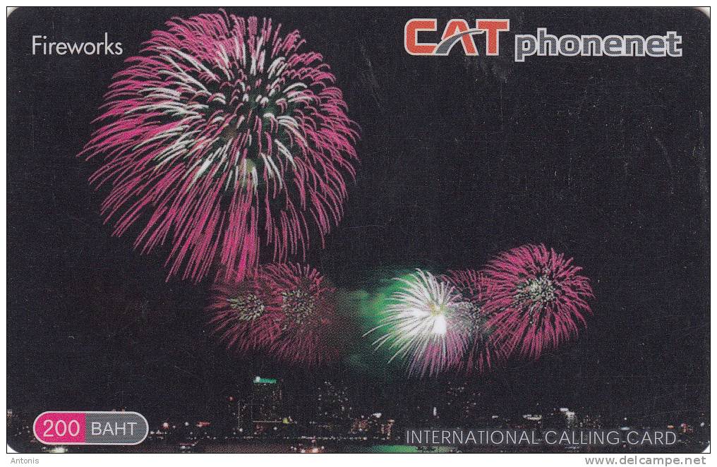 THAILAND - Fireworks, PhoneNet By CAT Prepaid Card 200 Baht, Exp.date 12/13, Used - Thaïlande