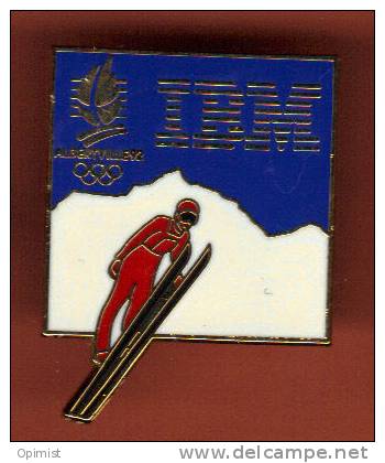 17501-ski.jeux Olympiques D'albertville..IBM.informatique-. - Informatique
