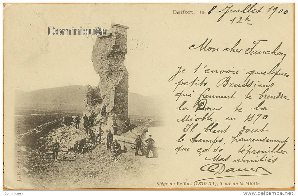 Tour De La Miotte  Soldats Allemand - Belfort – Siège De Belfort