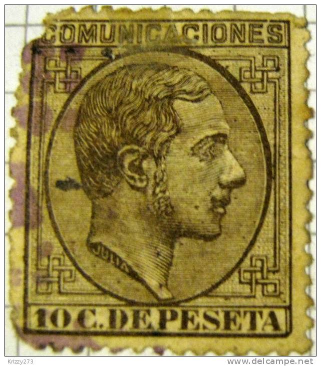 Spain 1878 King Alphonso XII 10c - Used - Used Stamps