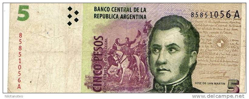 Argentina - Note 5 Pesos Circ - Argentina