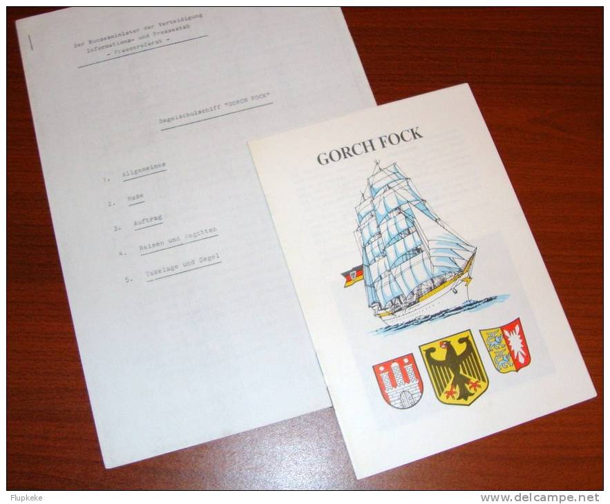 Segelschulschiff Gorch Fock Informationsschrift April 1981 Bundeswehr Marine - Police & Military