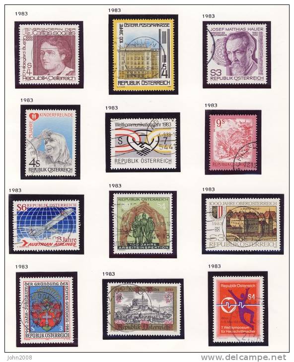 Österreich / Austria 1983 : Jahrgang / Year Set (ohne/without Mi. 1756 & Block 6) * - Annate Complete