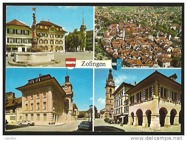 Zofingen Mit Wappen Aargau 4-Bilder-Karte - Zofingue