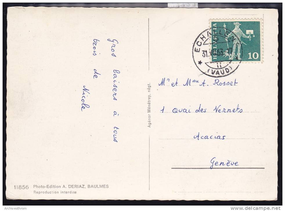 Pailly (canton De Vaud) ; Vue Aérienne - Vers 1963 ; Grand Format 10 / 15 (6266) - Pailly