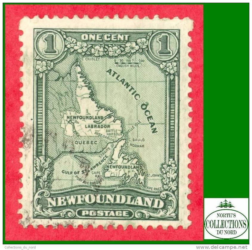 Canada Newfoundland # 145 Scott - Unitrade - O - 1 Cent - Map - Dated: 1928 / Carte - 1908-1947