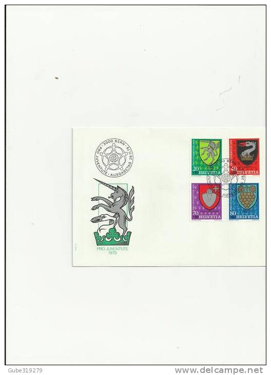 SWITZERLAND PRO JUVENTUTE 1979 - FDC  MILLER NR.1165/1168 (4 STAMPS))) POSTMARKED 28/11/1979 REF 13 PR JU - Covers & Documents