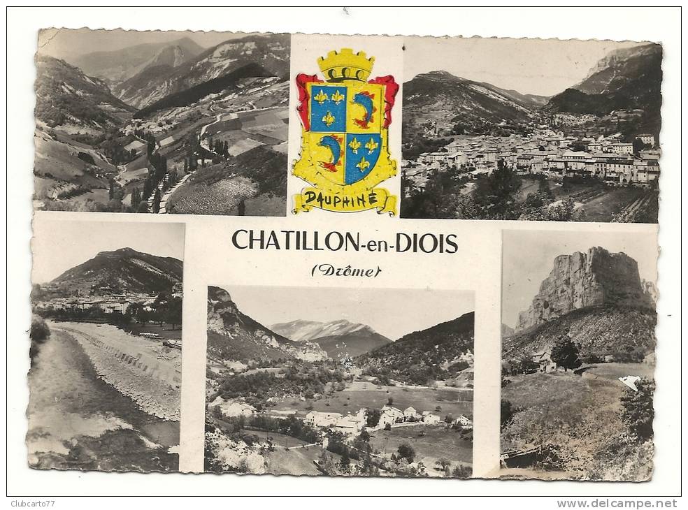 Chatillon-en-Diois (26) : 5  Vues Dont Vues Aériennes En 1956. - Châtillon-en-Diois