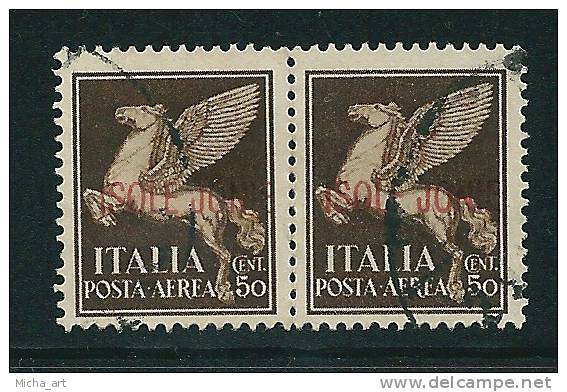 Greece 1941 Italian Occupation - Posta Aerea - Isole Jonie Overprint - 50 Cent VF Used V11555 - Ionian Islands