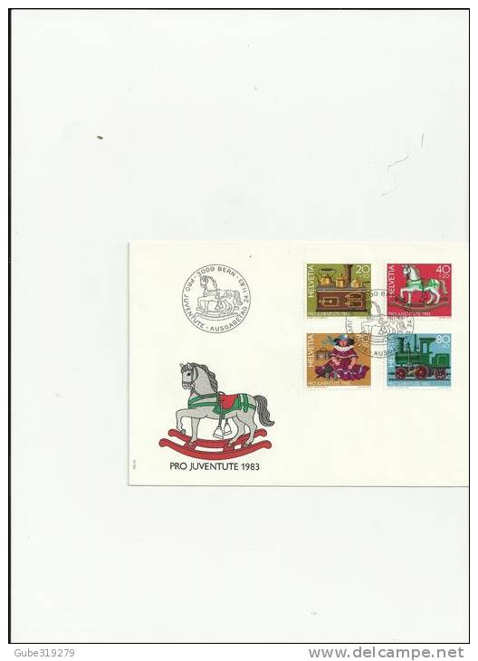 SWITZERLAND PRO JUVENTUTE 1983 -FDC  MILLER NR 1260/1263 (4 STAMPS ) POSTMARKED 24/11/1983 REF 27 PR JU - Covers & Documents