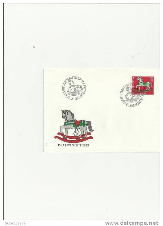 SWITZERLAND PRO JUVENTUTE 1983 -FDC  MILLER NR 1261 (1 STAMP ) POSTMARKED 24/11/1983 REF 28 PR JU - Covers & Documents