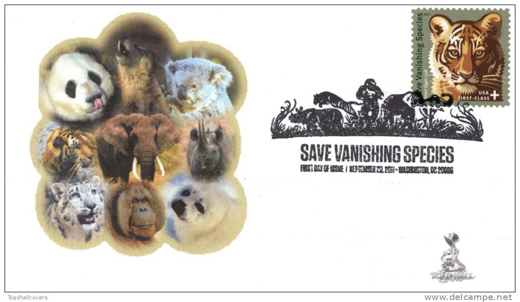 Save Vanishing Species FDC With B&w Pictorial Cancel, From Toad Hall Covers #2 - 2011-...