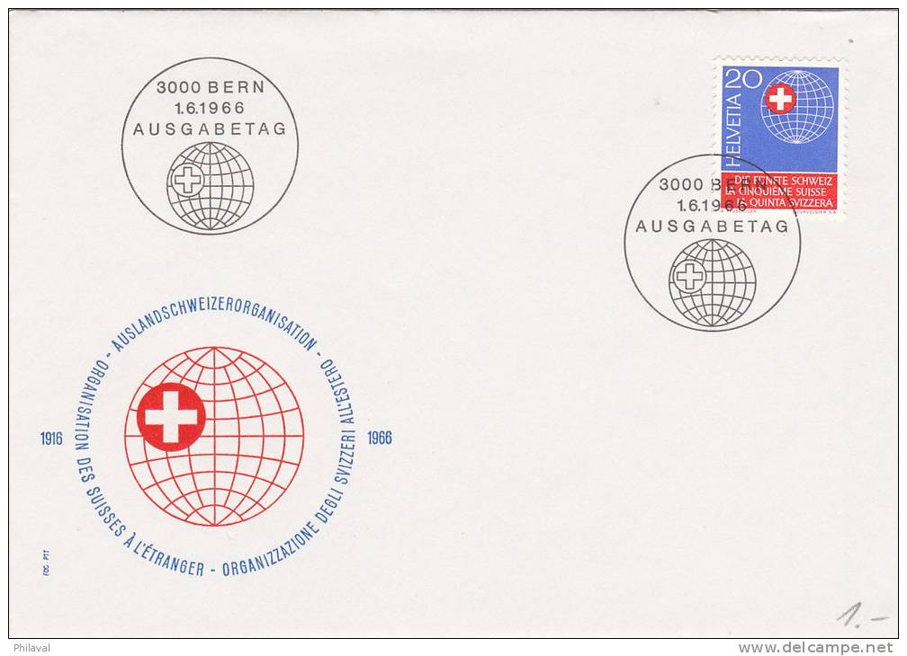 FDC Du 1.6.1966 - Organisation Des Suisses à L'Etranger - FDC