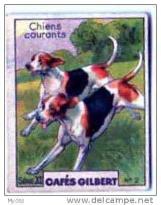 Image Chromo Cafes Gilbert Serie XI N°2 Chiens Courants - Autres & Non Classés